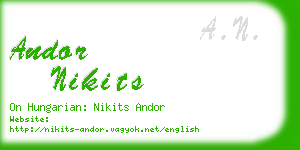 andor nikits business card